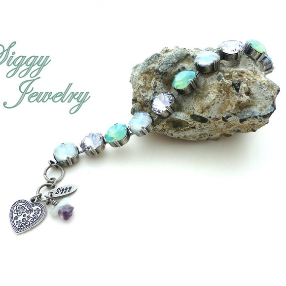 MISTY BAY 12mm Austrian Crystal Cushion Cut Bracelet, Assorted Finishes - Picture 7 of 8